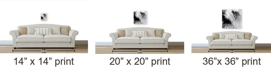 how to chhose the right size of photo print for your space